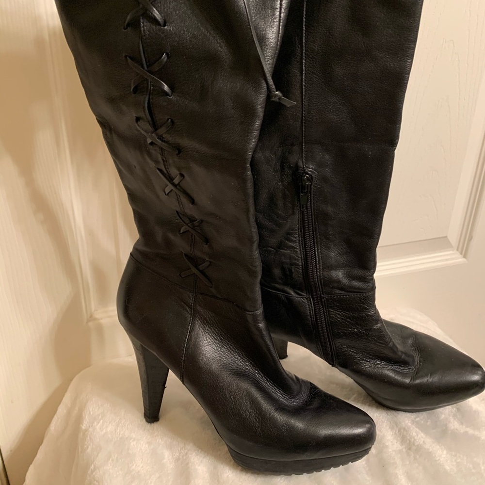 Jeffery Tyler brand, soft black leather boot
